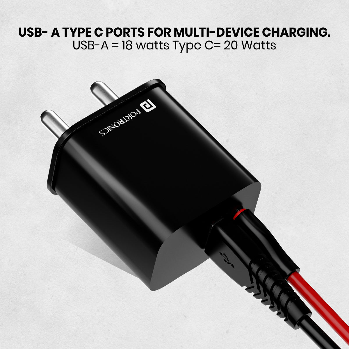 Portronics 20W Adapto 20B