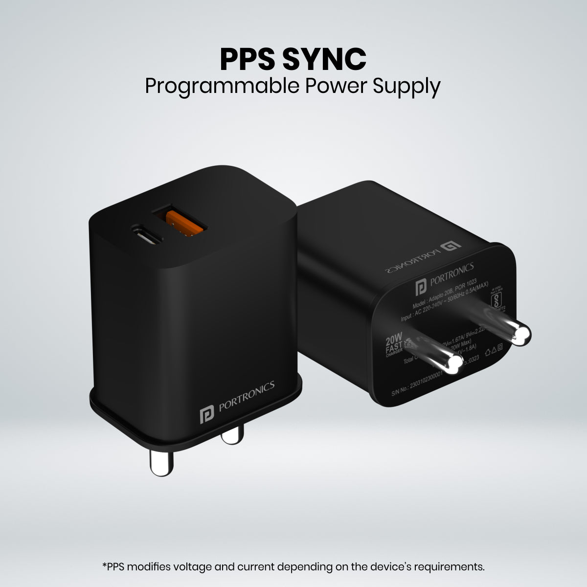 Portronics 20W Adapto 20B