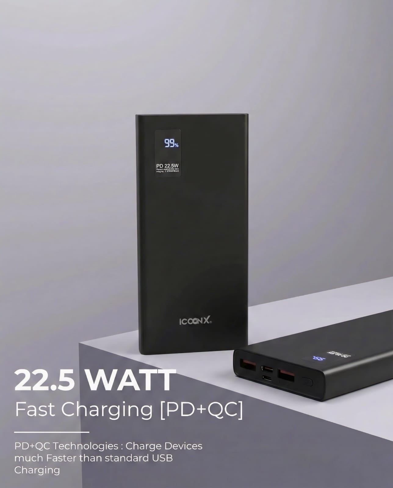 Icconx 10000mAh Power Bank + Ahvi 3-in-1 USB Cable Combo